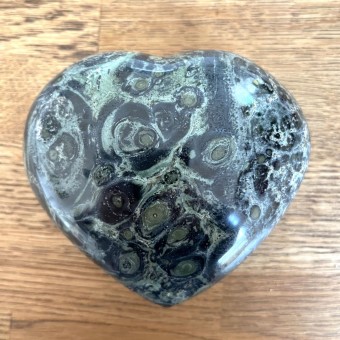 Kambaba Jasper Heart 'A' - 11cm