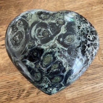 Kambaba Jasper Heart 'A' - 11cm