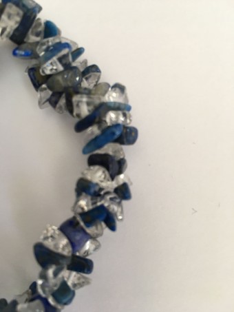 Lapis Lazuli & Clear Quartz Twist Bracelet