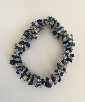 Lapis Lazuli & Clear Quartz Twist Bracelet