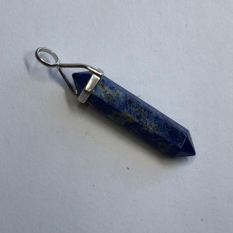 Lapis Lazuli double point pendant in sterling