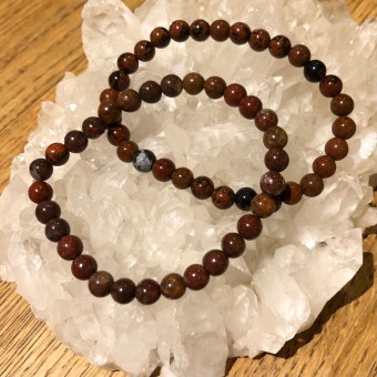 Mahogany Obsidian Jasper 6mm Bead Bracelet