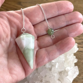 New Jade Faceted Pendulum