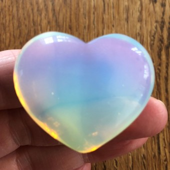 Opalite Heart 4cm - Translucent or Opaque