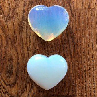 Opalite Heart 4cm - Translucent or Opaque