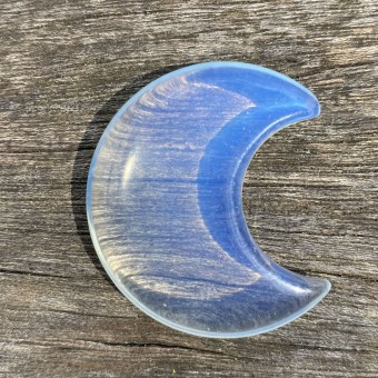 Opalite Puff Crescent Moon