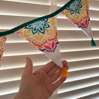 Peace Out Mandala Fabric Bunting