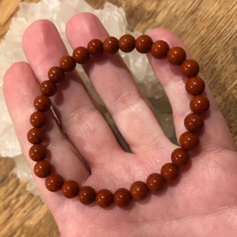 Red Jasper 6mm Bead Bracelet