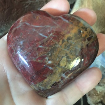 Red Jasper Heart 'C' - 7cm