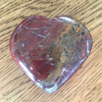 Red Jasper Heart 'C' - 7cm