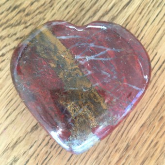 Red Jasper Heart 'C' - 7cm