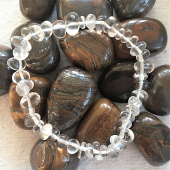 Rock Quartz Freeform Bracelet