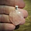 Rose Quartz 25mm Heart Pendant