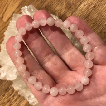 Rose Quartz 6mm Bead Bracelet