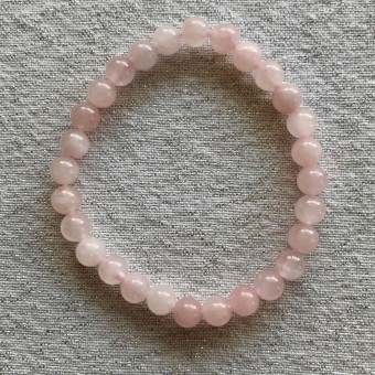 Rose Quartz 6mm Bead Bracelet