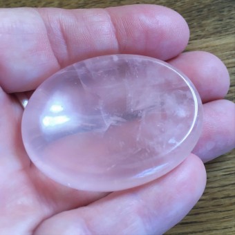 Rose Quartz  Indent Palmstone/Worrystone - 47