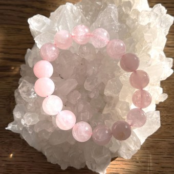 Rose Quartz -  large 12mm beads