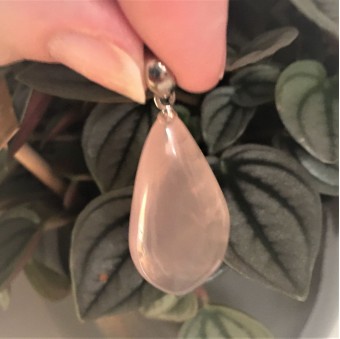 Rose Quartz Teardrop Pendant