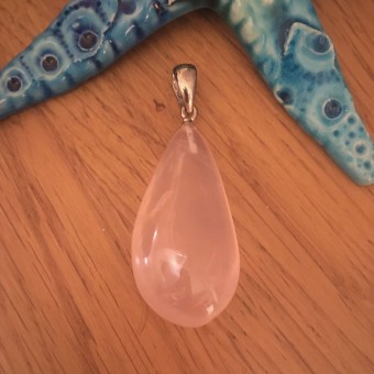 Rose Quartz Teardrop Pendant