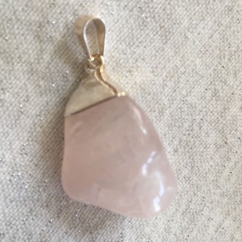 Rose Quartz Tumblestone Pendant