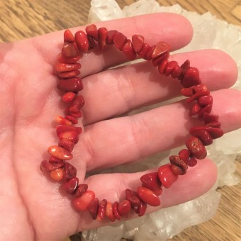 Sea Bamboo Coral Chipstone Bracelet