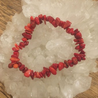 Sea Bamboo Coral Chipstone Bracelet