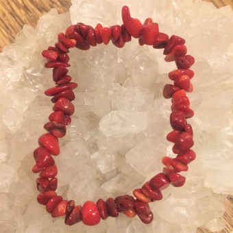 Sea Bamboo Coral Chipstone Bracelet