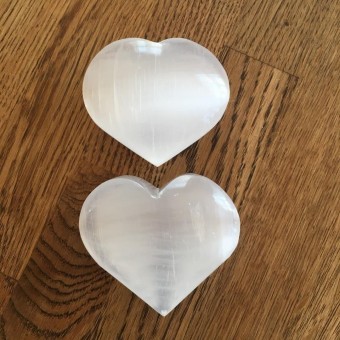 Selenite Mandala Flower Heart