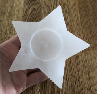 Selenite Star Tea Light Holder