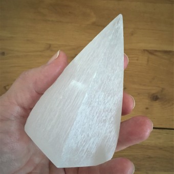 Selenite Tall Pyramid  - 10cm