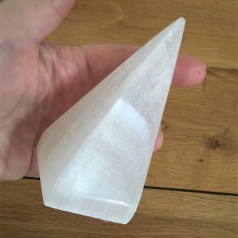 Selenite Tall Pyramid  - 10cm