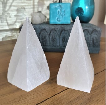 Selenite Tall Pyramid  - 10cm