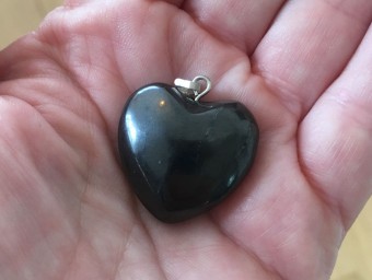 Shungite Heart Pendant 25mm