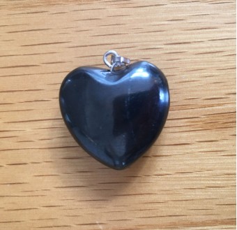 Shungite Heart Pendant 25mm