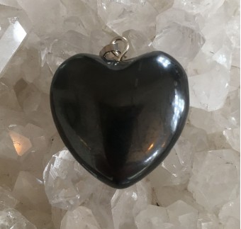 Shungite Heart Pendant 25mm