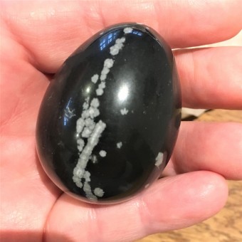 Snowflake Obsidian Eggs -  4.7cm