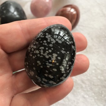 Snowflake Obsidian Eggs -  4.7cm