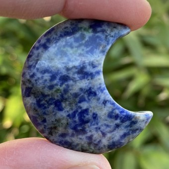 Sodalite Puff Crescent Moon