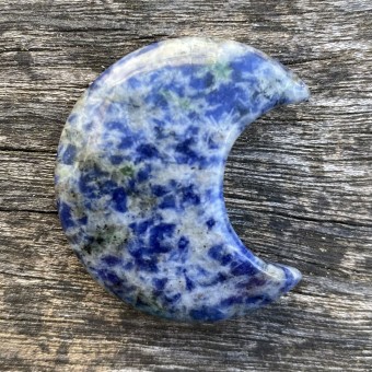 Sodalite Puff Crescent Moon