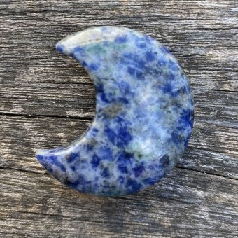 Sodalite Puff Crescent Moon