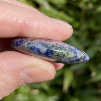 Sodalite Puff Crescent Moon