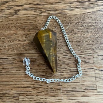 Tiger Eye Faceted Pendulum