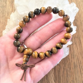 Tiger Eye Power Bracelet with Infinity Knot