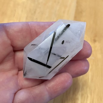 Tourmaline Quartz Double Point 'F' - 6cm