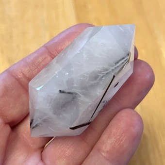 Tourmaline Quartz Double Point 'F' - 6cm