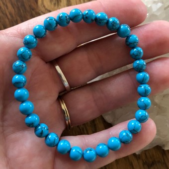 Turquoise 6mm Bead Bracelet