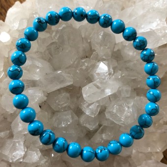 Turquoise 6mm Bead Bracelet