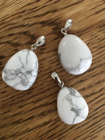 White Howlite Pendant