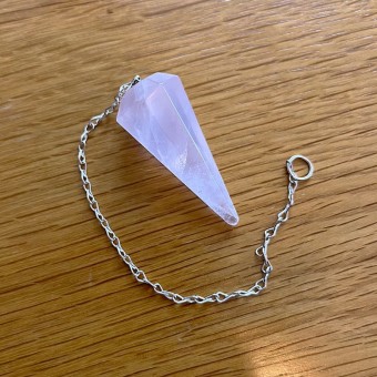 Rose Quartz Faceted Pendulum