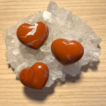 Red Jasper Heart 4cm - plain or patterned